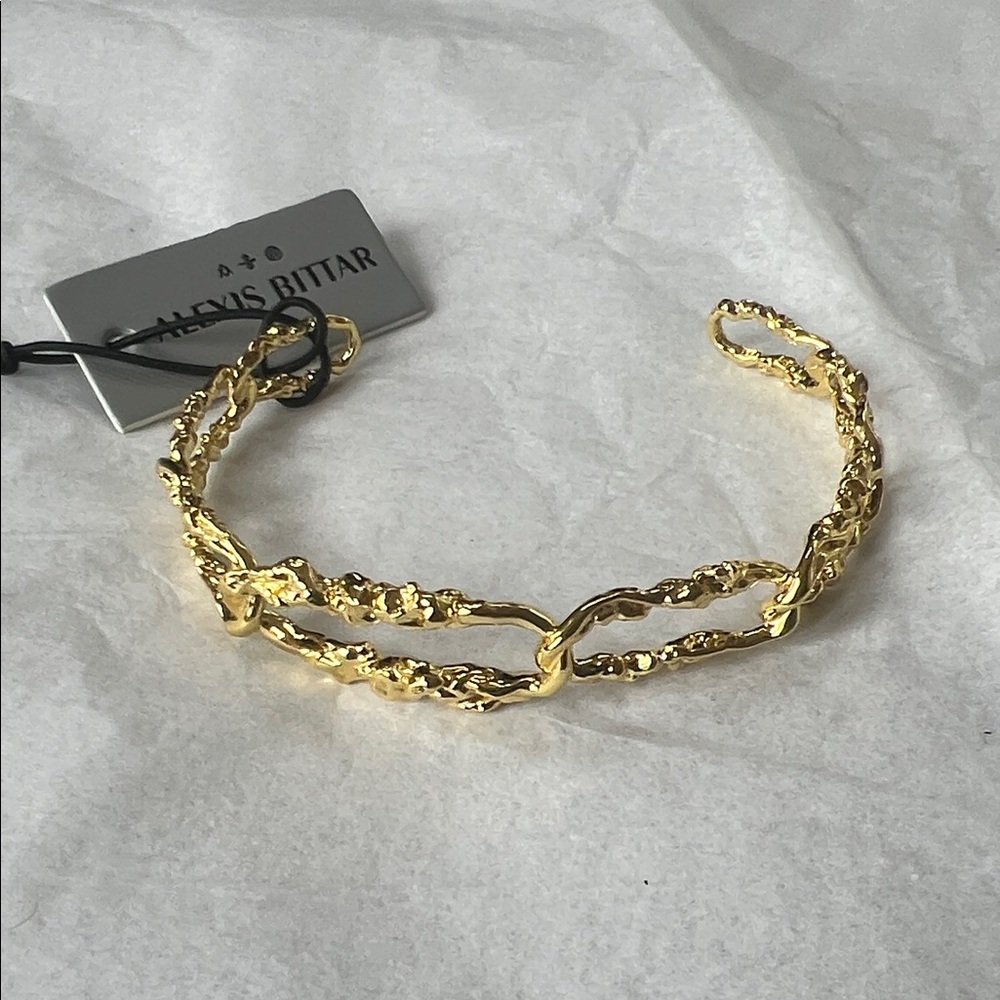 Alexis Bittar Gold Sculptural Bracelet